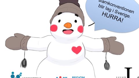 Besökt Barnombudsmannen idag tillsammans med Hälsoskolans maskot Snöis!