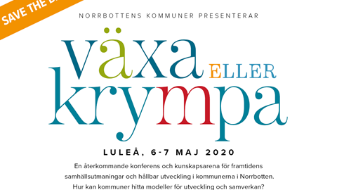 Save the date - Växa eller krympa konferensen 6-7 maj 2020